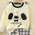 thumbnail image 3 of Linfrsh Toddler Girls Pajamas 4t Organic Cotton Baby Long Sleeve Pajama Sets, Toddler Boy Girl 2-Piece Sleepwear(Light Pink,12-18 Months), 3 of 4