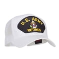 thumbnail image 5 of US Army Retired Logo Patched Mesh Cap - White OSFM, 5 of 5