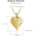 thumbnail image 2 of Angel Wings Heart Urn Ashes Necklace for Women Men Heart Wing Memorial Loved One Ashes Keepsake Cremation Jewelry for Dad Mom Sister Brother Son Grandpa, 2 of 6