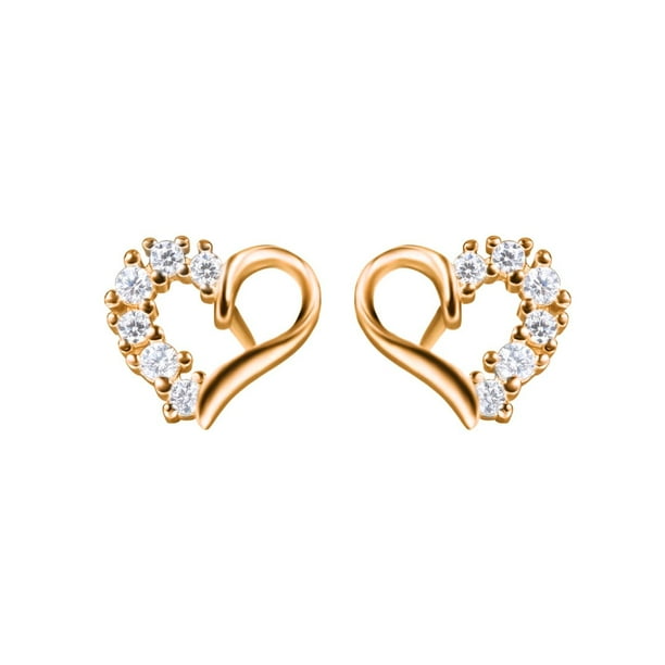 Joyería de las mujeres caliente de oro plateado pendientes de plata en forma de regalos para ella