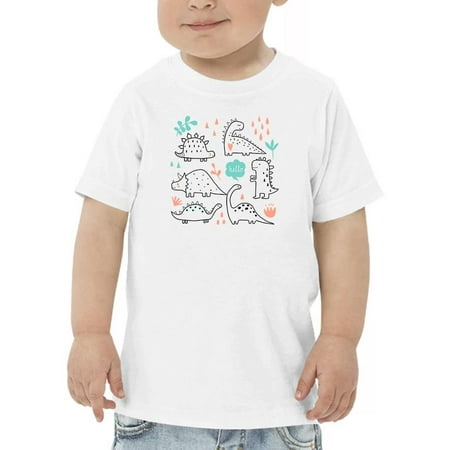 

Kiddie Outline Dinos Art T-Shirt Toddler -Image by Shutterstock 4 Toddler