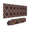 thumbnail image 2 of Disketp Gaming Mouse Pad Brown Gold Grid Pattern Large Mouse Mat Long Extended Desk Pad Non-Slip Rubber Mice Pads Stitched Edges Thin Pad (11.8x31.5 Inch), 2 of 9