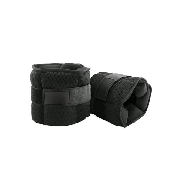 Adjustable Ankle Weights (2.5 & 5 lbs), Black, 1 Pair