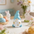 thumbnail image 6 of Whimsical Easter Gnome Figurine with Mushroom Cap Hat, Miniature Resin Garden Decor for Potted Plants, Tabletop Display Ornament for Spring Home Decor, DIY Fairy Garden Accessory, 6 of 6