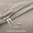 thumbnail image 5 of U by Bedsure 100% Washed Cotton Duvet Cover Queen Size, Purewoven Plain Simple & Soft Comforter Cover for All Seasons(Linen, Queen), 5 of 10