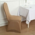 thumbnail image 6 of BalsaCircle 25 Taupe Spandex Stretchable Banquet Solid Chair Covers Slipcovers, 6 of 8