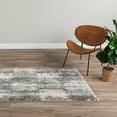 thumbnail image 3 of Addison Rugs Reston 3'3" x 5'1" Rectangle Abstract Shag Fabric Area Rug in Gray, 3 of 5