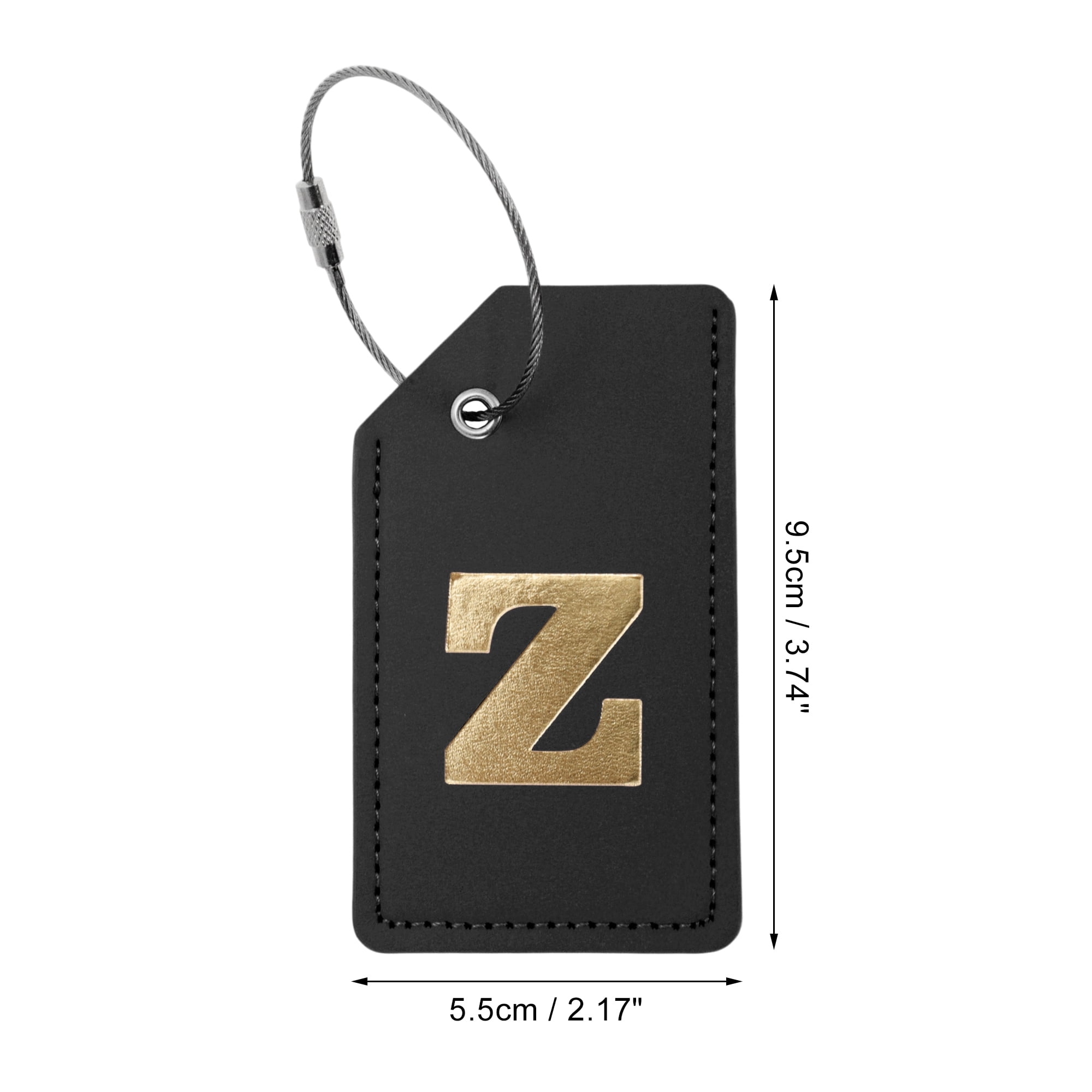Unique Bargains 1 Pc Stylish Durable Luggage Tag for Travelling Black [Letter Z]