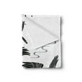 thumbnail image 2 of Phoenix Soft Flannel Fleece Throw Blanket, Egyptian Oriental Birds Traditional Culture Revival Motif, Cozy Plush for Indoor and Outdoor Use, 60" x 80", Black and White, by Ambesonne, 2 of 5