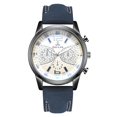 thumbnail image 1 of Reloj de pulsera de cuarzo con correa de PU para hombre de moda (azul), 1 of 3