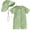 1 green + 1 hat, variant on WIBACKER 0-3T Toddler Baby Boys Seersucker Short Sleeve One Piece Rash Guard Swimsuit Zipper Bathing Suit Swimwear with Hat