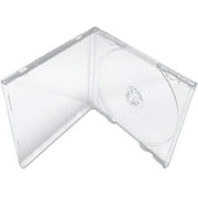 10/50/100Pcs 0.2in Thickness Slim Single Clear PP Poly CD Case Blank Disc Replacement Cover Plastic, CD Storage Case
