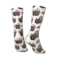 thumbnail image 3 of Goofa Cartoon Tractor Printed Men's Crew Socks, Soft Durable Breathable Moisture-Wicking with Odor Control Cotton socks, 3 of 9