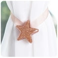 thumbnail image 4 of Star Magnetic Curtain Buckles - Pair Of Shining Magnetic Curtain Tiebacks With Bling Star Design For Drapes & Sheer Curtains, 4 of 4