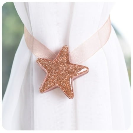 

in Shower Hooks for Loofah One Pair Star Curtain Buckle Silk Holder Tiebacks Shining Curtain Buckle