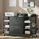 thumbnail image 1 of Archivero,Archivero con Llave con 2 cajones,Credenza y 6 Compartimentos Abiertos para Tamaño Carta A4, Soporte de Impresora para Oficina en Casa ,110 * 40 * 75CM (Negro), 1 of 8