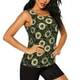 thumbnail image 2 of Gukieu Sunflowers Print Women's Quick-drying Fitness Vest, Round Neck Sleeveless Fitness T-shirt, Suitable for Yoga, Sports-Small, 2 of 7