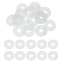 20 Pcs M7 Silicone Flat Washers 7mm ID 20mm OD 2mm Thick Plain Washer Grommets Sealing Spacer Gasket Ring Water Hose Washers, White