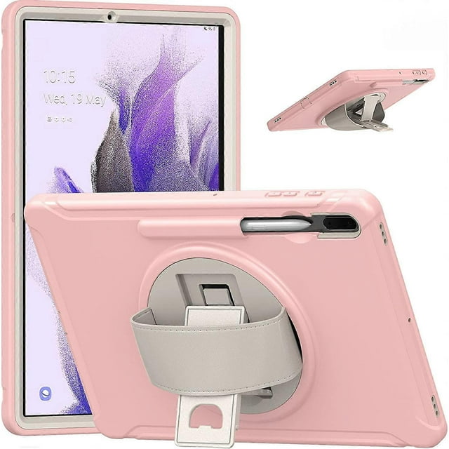 Funda para Galaxy Tab S7 FE de 12,4 pulgadas (2021), funda para Samsung Galaxy Tab S7 Plus con soporte y correa para lápiz para SM-T730/T735/T736B/T736N/T970/T975/T976-C