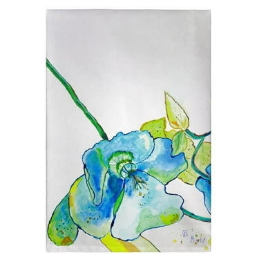 Betsy Drake GT1115 Blue Hibiscus Guest Towel