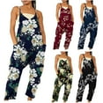 thumbnail image 1 of QATAINLAV Offres du Prime Day Tenue de Mardi Gras pour Femmes Combinaisons Grande Taille Sans Manches Col en V Pantalon de Combinaison 2025 Vacances Bretelle Ajustable Coupe Ample Combinaisons avec Poches Multicolore G, 1 of 7