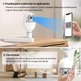 thumbnail image 2 of | Q05 Foco con Camara de Seguridad(Versión Impermeable Exterior), Camara de Foco, IP65 Impermeable, iCSee/Tris Home, Base E27, Visión Nocturna, Audio Bidireccional, Compatible con Alexa, 2 of 15