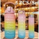 thumbnail image 4 of 3 PCS Water Bottles With Straw 300ML 900ML 2000ML Motivational Sport Water Bottles, 4 of 5