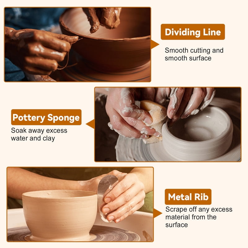 Clay Tools 40PCS Pottery Tools Clay Sculpting Tools Polymer Clay Tools Kit Ceramic Tools for DIY Handcraft Modeling Clay Carving Tools Set