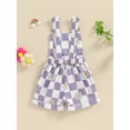 thumbnail image 3 of Kids Toddler Girl Summer Outfit Floral Print Overalls Jumpsuit Sleeveless Romper Bib Shortalls Suspender Shorts Pants, 3 of 7
