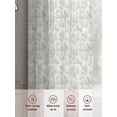 thumbnail image 5 of Sage Green Botanical Sheer Curtains 72 Inch Length 2 Panels Set, Watercolor Rustic Tree Abstract Voile Window Treatment Rod Pocket Curtains Sheers Drapes for Bedroom/Living Room/Kitchen 52"x72"x2, 5 of 7