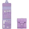 thumbnail image 1 of Juego de Manicura y Pedicura xinyu 16/12 Piezas Acero Inoxidable con Estuche de Viaje Morado B-12, 1 of 7