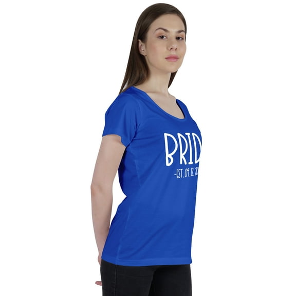 Inkdotpot Personalized Womens Tshirt Top BrideWeddingAnnouncement Shirt