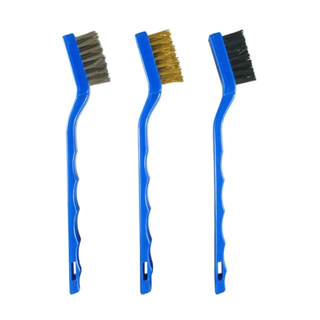 Juego de cepillos de limpieza de alambre mini 3x, accesorios de lavado de autos para el cepillo de limpieza de depósito de carbono del automóvil