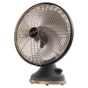 Vornado Silver Swan Alchemy 3-Speed Vintage Oscillating Table Fan, Room Decor, Gunmetal