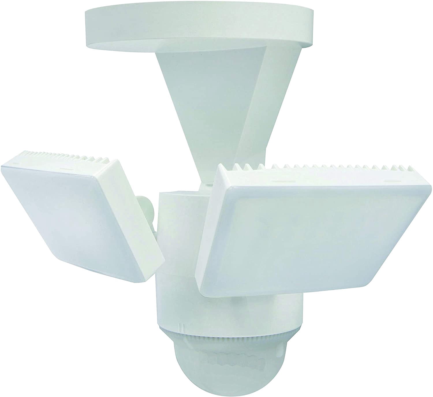 IQ America LED Outdoor Motion Sensor Security Floodlight, 1100 Lumens, 180° Detection, Weatherproof