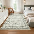 thumbnail image 2 of Extra Large Washable Area Rug 10x13 Vintage Floral Living Room Rug Non Slip, Ultra Soft Thin Carpet, Foldable Low Pile Non Shedding Floor Carpet, Indoor Non Shedding Printed Mat, Beige, 2 of 8