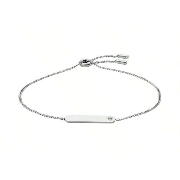 JUNWELL Fossil Lane Stainless Steel Bar Chain Bracelet