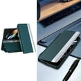 thumbnail image 3 of Electroplated Leather Phone Case with Phone Stand and Pen Slot for Galaxy Z Fold 2/3/4/5/6/7, 3 of 6