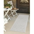 thumbnail image 2 of Unique Loom Outdoor Trellis Textured Collection Area Rug - Spatial (2' x 6' Runner Grey/Gray), 2 of 8