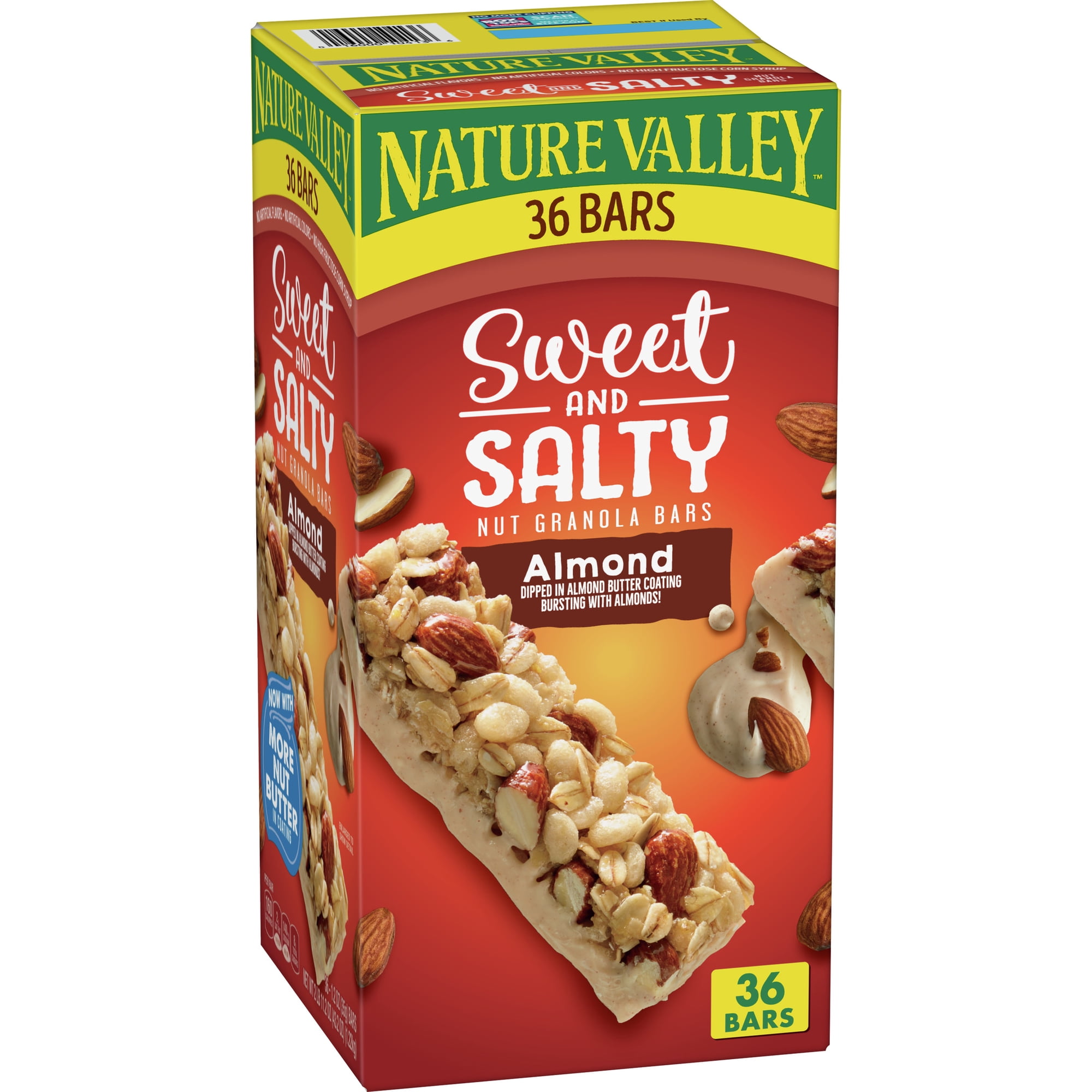 Nature Valley Granola Bars, Sweet and Salty Nut, Almond, 36 Bars, 43.2 OZ