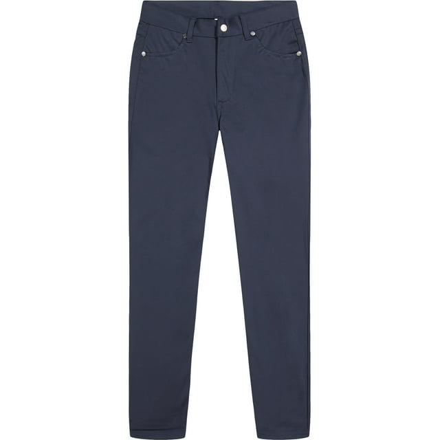 Pantalones IZOD, uniforme escolar para niños, parte delantera plana, sarga, azul marino, talla 20