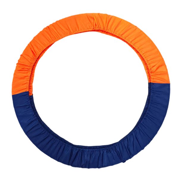 Funda protectora elástica para gimnasia artística, compatible con anillas de 60 cm a 85 cm. Azul marino naranja