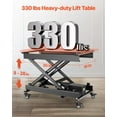 thumbnail image 2 of Electric Hydraulic Lift Table 330 lbs | 28in Adjustable Cart on 4 Casters | Mobile Scissor Lift Workbench, 2 of 11