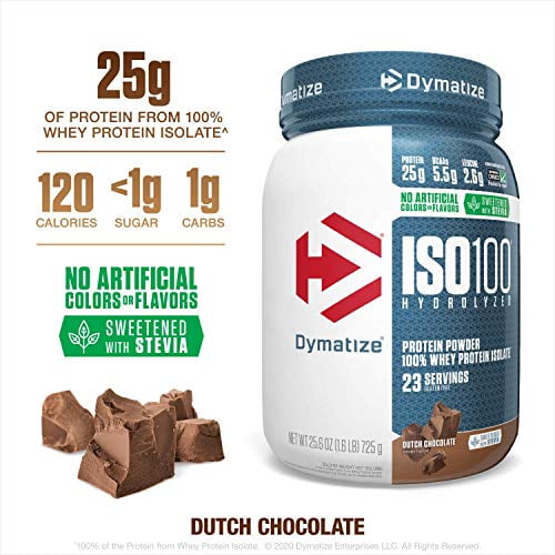 Dymatize ISO100 Hydrolyzed Protein Powder 100 Whey Isolate Protein 25g
