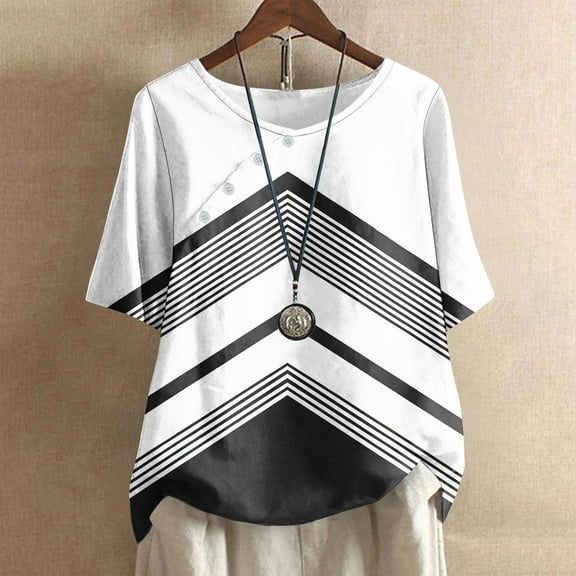Womens Tunic Tops Dressy Casual 3/4 Sleeve Womens Blouses for Summer Long Sleeve T Shirts Loose Fit