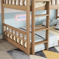 thumbnail image 4 of Leumius Twin over Twin over Twin Size Triple Bed Frame with Ladders and Guardrails,Detachable Bunk Bed for Boys Girls Natural, 4 of 9