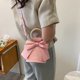 thumbnail image 1 of Bolso Sweet Bow Tie Mini Crossbody Bag Mujer Cuero Asa de madera Cubo Bolsos, 1 of 5