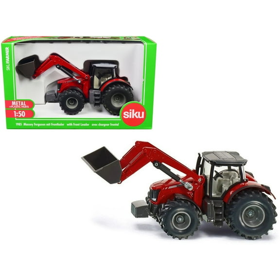 Massey Ferguson 8690 Tractor with Front Loader Red 1/50 Diecast Model by Siku