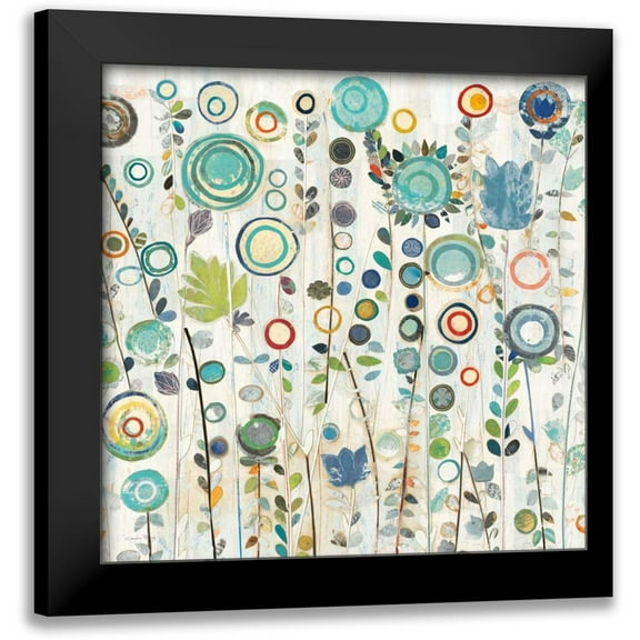 Boggs, Candra 12x12 Black Modern Framed Museum Art Print Titled - Ocean Garden I Square