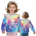 thumbnail image 3 of Garronmavis Pink Axolotl Long Sleeve Sweatshirt Soft Pullover Crewneck Long Sleeve Shirts Stylish Fall Winter Clothes Washable Toddler Girl Sweatshirt Clothes Outfit for Girls Aged 1-2, 3 of 7